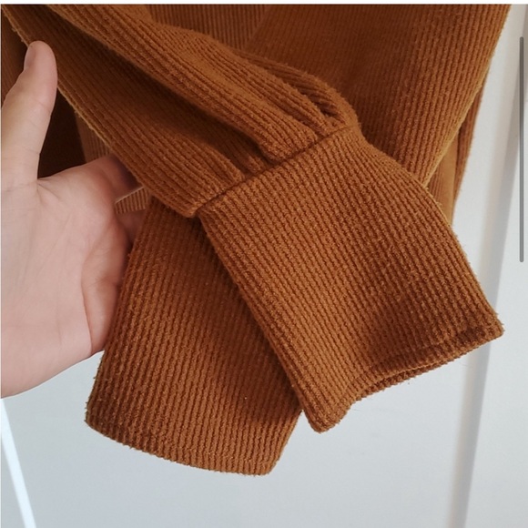 Madewell Ribbed Top in Honey (XL) - Picture 2 of 7